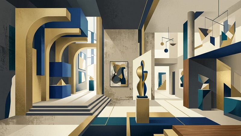Abstract representation of Luxembourg Pavilion space at Venice Biennale Arsenale venue