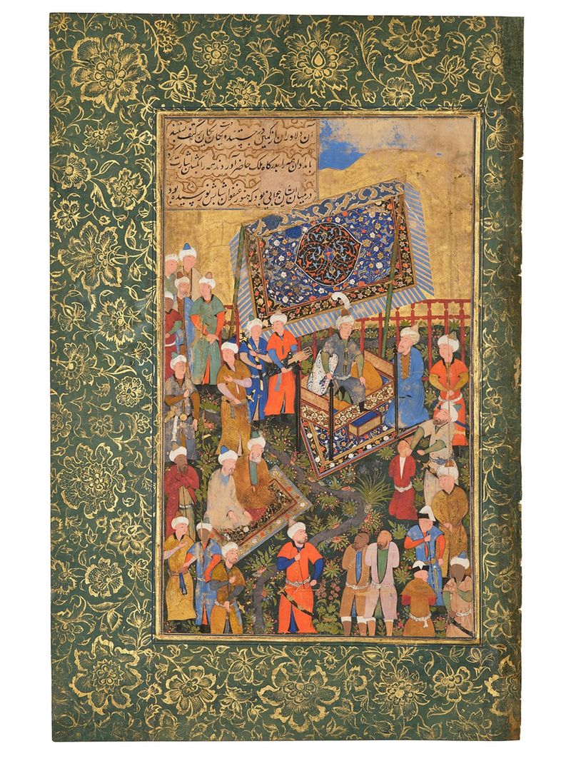 The Wazir Pleads for the Life of the Young Bandit, Folio from the Gulistan by Sa‘di
