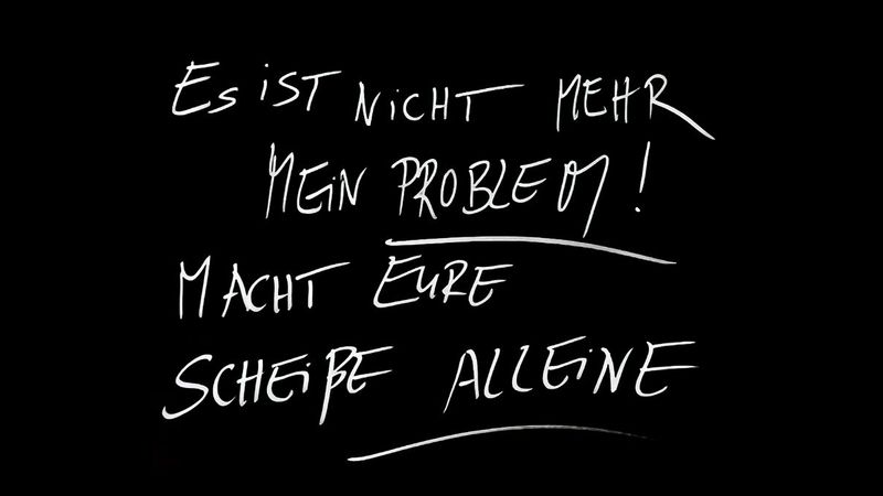 Christoph Schlingensief: Es ist nicht mehr mein Problem, macht eure Scheiße alleine