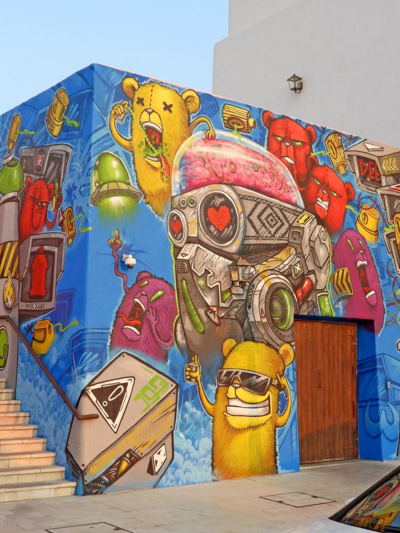 Hood Mural, Mina District — place