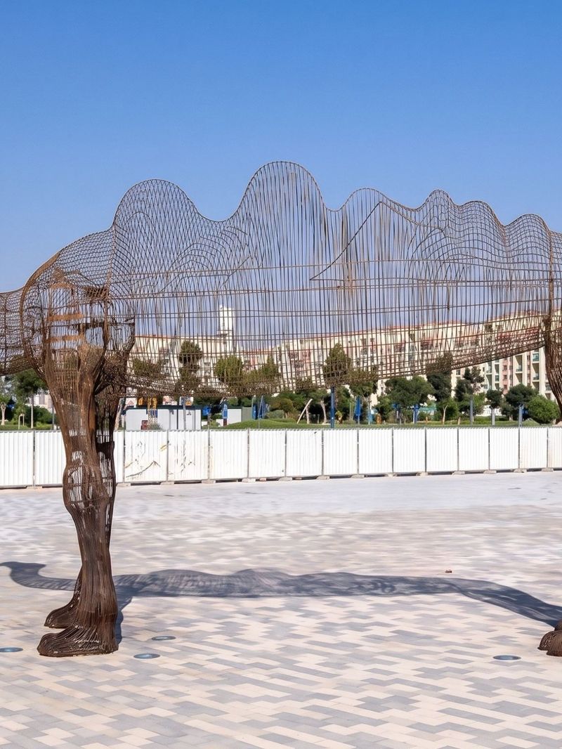 Masdar City Central Park Camel Sculpture — place
