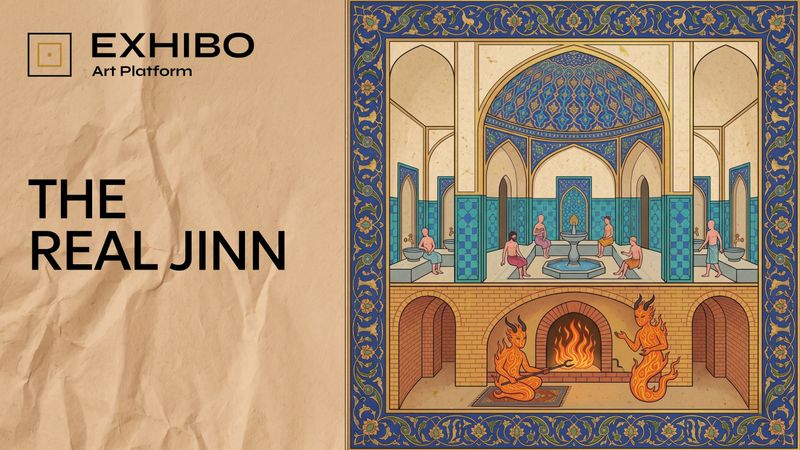 A cross-section of a medieval bathhouse: bathers above, and below them two horned fire spirits tending the furnace that heats the water.