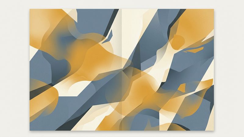 Abstract composition featuring layered organic forms and muted earth tones suggesting gradual emergence