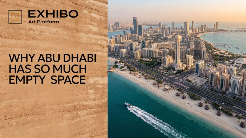 Aerial view of central Abu Dhabi showing its wide arterial roads and rectangular superblocks, towers lining the perimeters with lower buildings