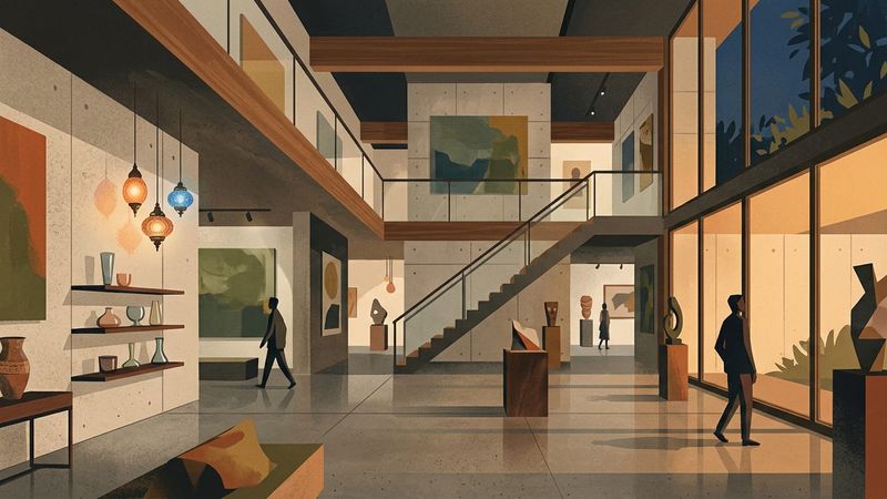 The renovated Museu Calouste Gulbenkian in Lisbon featuring its restored 1960s Brutalist architecture with wood, granite and concrete finishes