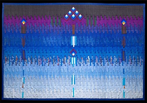 Tuareg Pattern on a Blue Background from the Sahel and the Sahara