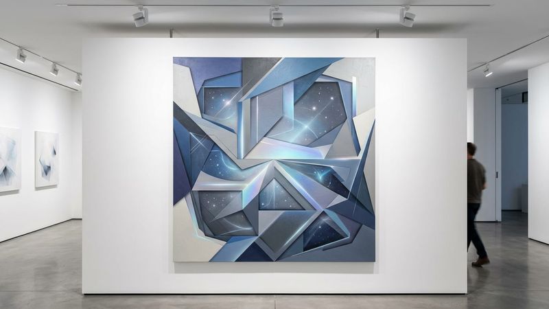 Abstract geometric composition in muted tones suggesting mathematical relationships and cosmic forms