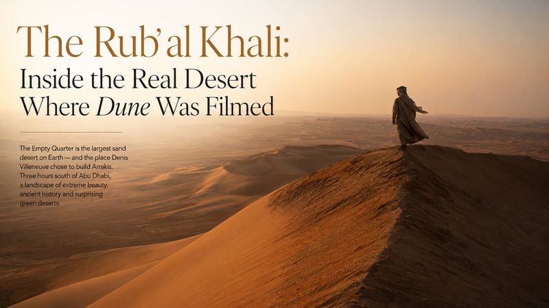 The Rub' al Khali: Inside the Real Desert Where Dune Was Filmed