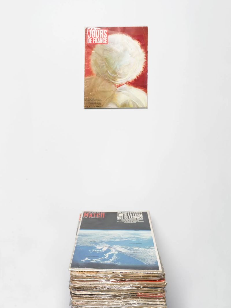 Fur Portrait with magazine stack I
