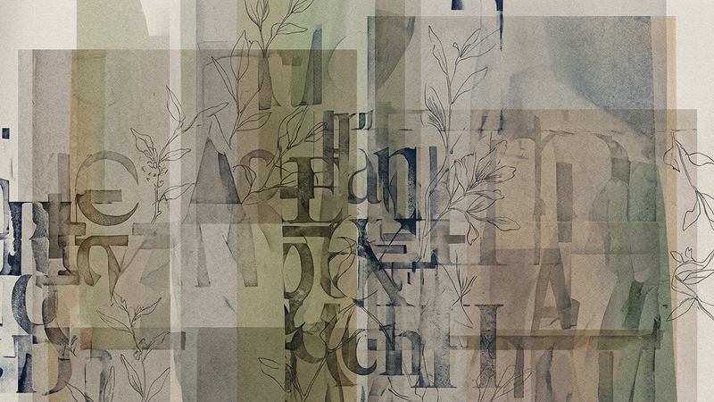 Abstract editorial illustration evoking independent publishing, printed matter, and cultural plurality in muted contemporary tones